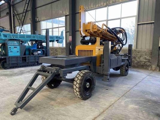 Peralatan Pengeboran Sumur Air Industri, Trailer Mounted Drill Rig Kedalaman 260m