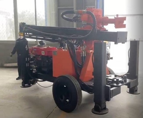 Pengeboran sumur air tipe trailer portabel Rig GL130T di daerah sempit