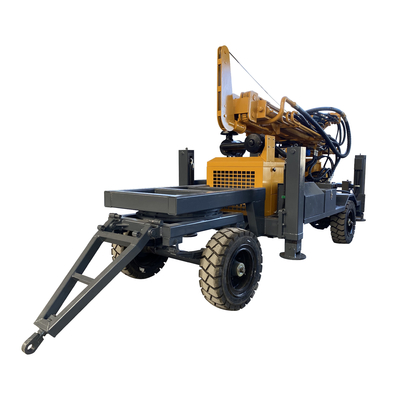 Peralatan Pengeboran Sumur Air Industri, Trailer Mounted Drill Rig Kedalaman 260m