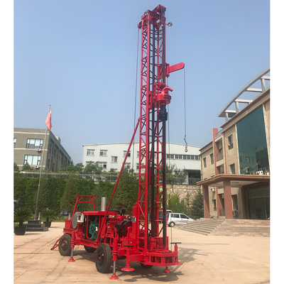 Rig Pengeboran Rotary Lumpur Jenis Trailer, Mesin Pengeboran Lubang Bor Seluler Kedalaman 400m