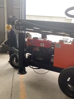 Trailer Mounted Water Well Drill Rig 130m Hidrolik Penuh Untuk Sumur Dangkal