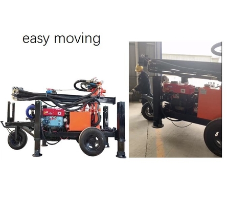 Trailer Mounted Water Well Drill Rig 130m Hidrolik Penuh Untuk Sumur Dangkal