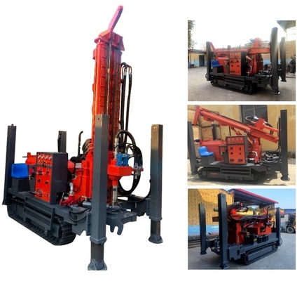 Struktur Kompak Rig Sumur Air Hidraulik Sepenuhnya Dengan Chassis Crawler