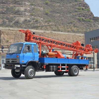 400 M kedalaman lubang Rotary Air Well Pengeboran Rig Hydraulic Dth Truck Dipasang