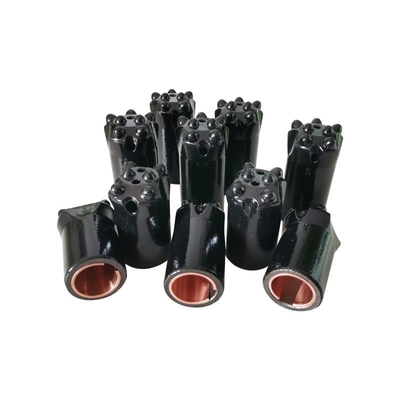 Alat Rig Pengeboran Pertambangan Bit Tombol 40mm 6 Pin 7 Pin 7 Derajat