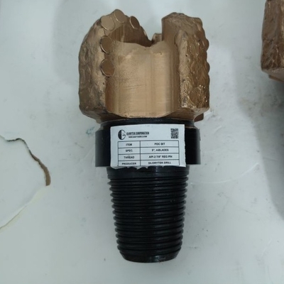 Mata Bor Sumur Air 200mm, Bahan Badan Baja PDC Seret Bit 4 Bade