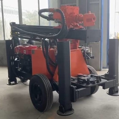 Trailer Mounted Gl130t Water Well Drill Rig Pengeboran Kompresor Udara Kapasitas 130m