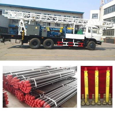 300m 6×4 Peralatan Pengeboran Sumur Air Truk Struktur Kompak