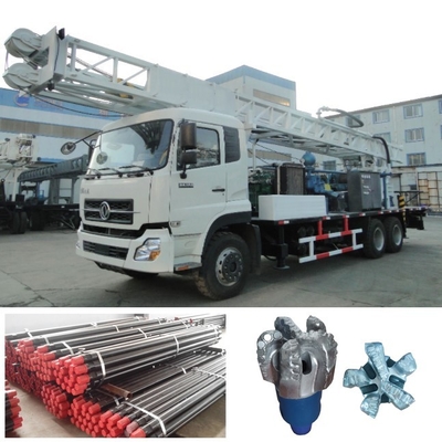 Rig Bor Sumur Air Tenaga Kuat 300m Mesin Diesel Yuchai YC6J180-33