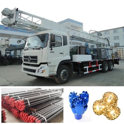 Rig Bor Sumur Air Tenaga Kuat 300m Mesin Diesel Yuchai YC6J180-33