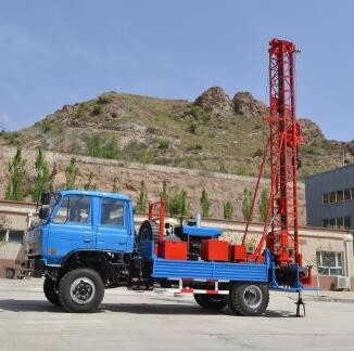 GL-IIA Truck Mounted Drilling Rig Water Well Machines Untuk Pengeboran Hard Rock 300m