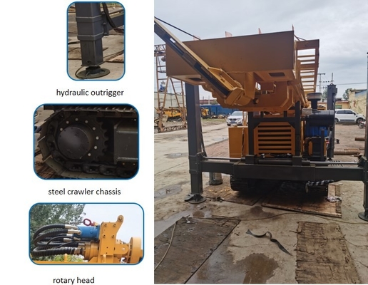Gl300s Borehole Water Well Drilling Rig Machine Crawler Mounted Multifungsi