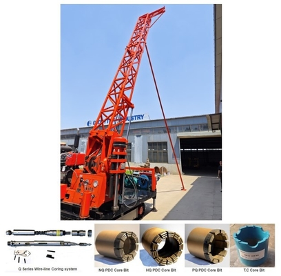 Trailer Crawler Kecil Skid Mounted Core Drill Rig Untuk Pengambilan Sampel Formasi Lembut Dan Keras