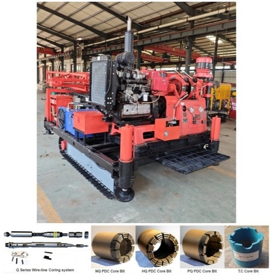 Rig Pengeboran Eksplorasi 22kw Dipasang Pada Crawler / Trailer / Skid Chassis