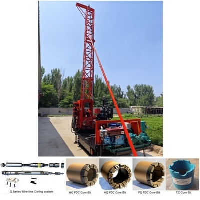 Rig Pengeboran Eksplorasi 22kw Dipasang Pada Crawler / Trailer / Skid Chassis