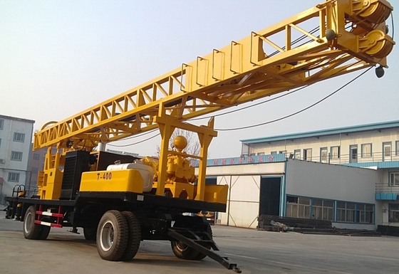 Jenis trailer Mesin pengeboran sumur air kecil T-400