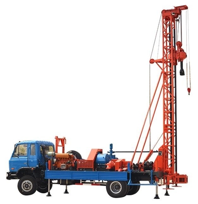400 M kedalaman lubang Rotary Air Well Pengeboran Rig Hydraulic Dth Truck Dipasang