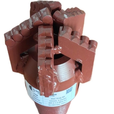 Bore Pdc tahan lama 131mm Drag Bit Untuk Mesin Pertambangan