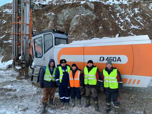 D460A Dth Mesin Pengeboran Tekanan Tinggi Batu Pengeboran Rig Dengan Kompresor Udara