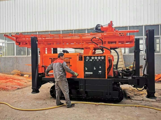 600m kedalaman pengeboran Top Hammer Hydraulic Water Well Drill Rig Untuk konstruksi