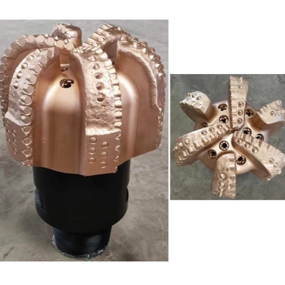 Bagian Baja PDC Pengeboran Bit untuk Soft To Hard Formation 6 Blades Custom API Regular Thread Connection