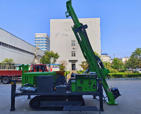 8.5m Mast Tinggi 1400m Wire Line Core Exploration Bor Rig Dengan Klem kaki Melalui lubang 146mm