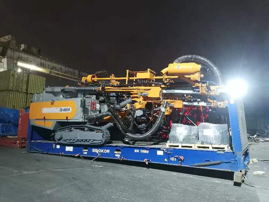 152-203mm Range Rock Drill Rig Dengan 7M Drill Pipe 114mm Drill Pipe OD Dan 0-80 RPM Kecepatan Rotasi