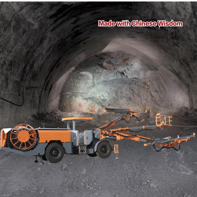 UJ22 Underground drill jumbo full hydraulic tunneling machine blast hole rig pengeboran