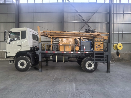 GL500T Rig Pengeboran Sumur Air Borehole yang Dipasang di Truk Hidraulik untuk Sumur Dalam