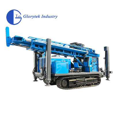 GL600S Crawler Water Well Drill Rig dengan Diameter 105-500mm 176kw Mesin Diesel dan Hydraulic Rotary Drilling