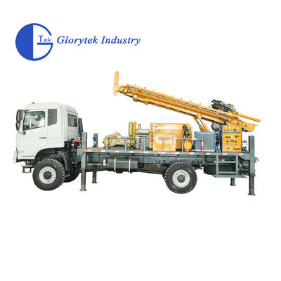 Full Hydraulic Water Well Truck Drilling Rig, 500m Depth, 105-350mm Range