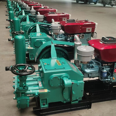 Pompa Piston Aksi Tunggal Bolak-balik Tiga Silinder Horizontal Kualitas Tinggi untuk Pengeboran Inti