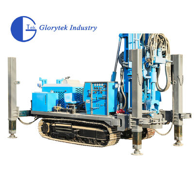 Rig Pengeboran Sumur Air Tipe Crawler GL600S Terpasang Roda Rantai untuk Pengeboran Sumur Dalam dengan Kedalaman Maksimum 600m dan Rentang Diameter 105 hingga 500mm