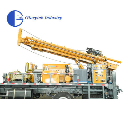 Full Hydraulic Truck Mounted Type Borehole Water Well Drill/Boring Rig, 500m kedalaman, 105-350mm diameter lubang